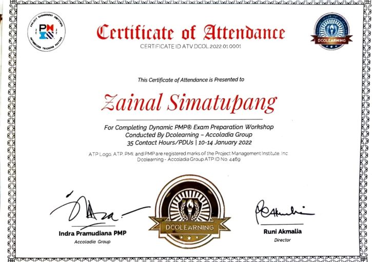 PMP Certificate